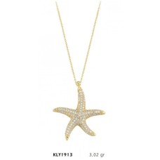 14 Ayar Altın Deniz Yıldızı Kolye KLY1913