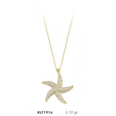 14 Ayar Altın Deniz Yıldızı Kolye KLY1916