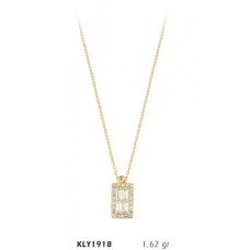 14 Ayar Altın Baget Kolye KLY1918