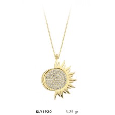 14 Ayar Altın Güneş Kolye KLY1920