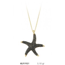 14 Ayar Altın Deniz Yıldızı Kolye KLY1921