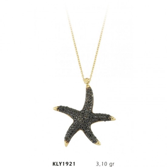 14 Ayar Altın Deniz Yıldızı Kolye KLY1921