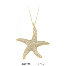 14 Ayar Altın Deniz Yıldızı Kolye KLY1927