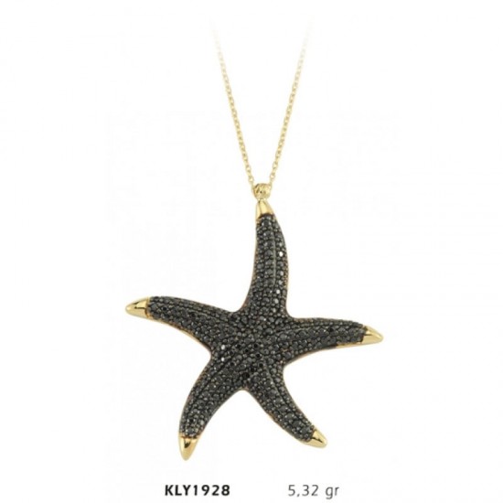 14 Ayar Altın Deniz Yıldızı Kolye KLY1928
