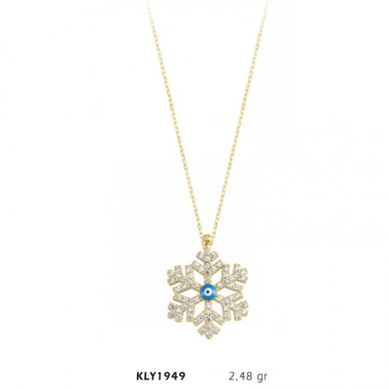 14 Ayar Altın Kar Tanesi Kolye  KLY1949