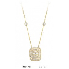 14 Ayar Altın Baget Kolye KLY1952