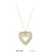 14 Ayar Altın Mineli Kalp Kolye KLY1954
