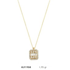14 Ayar Altın Baget Kolye KLY1958