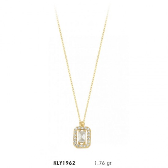 14 Ayar Altın Baget Kolye KLY1962