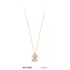14 Ayar Altın Baget Kolye KLY1964