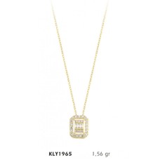 14 Ayar Altın Baget Kolye KLY1965