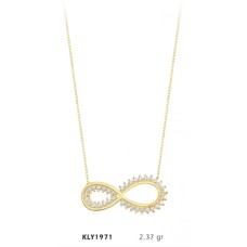 14 Ayar Altın Taşlı Sonsuzluk Kolye KLY1971 