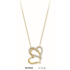 14 Ayar Altın Kalp Kolye KLY964