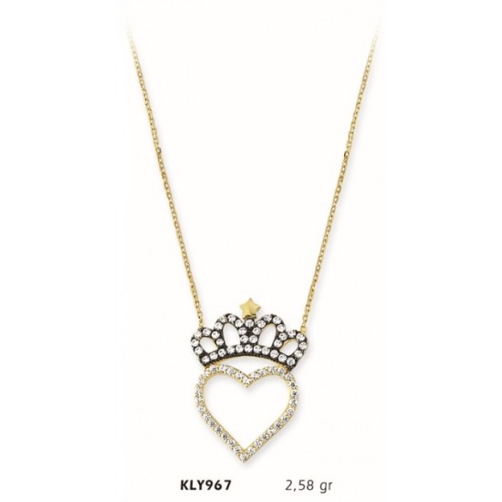 14 Ayar Altın Kalp Kolye KLY967 14 Ayar Altın Kalp Kolye KLY967