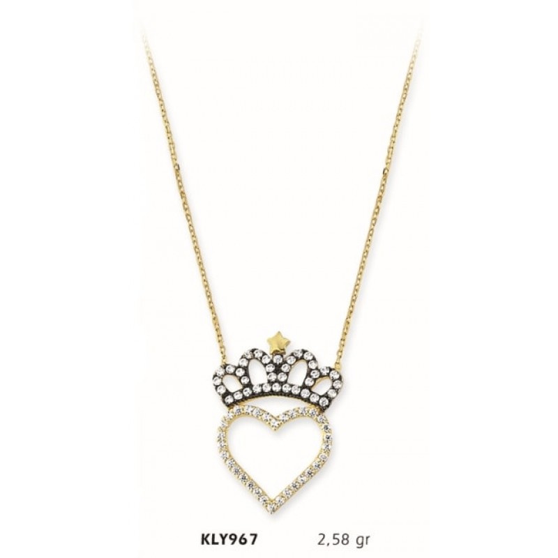14 Ayar Altın Kalp Kolye KLY967