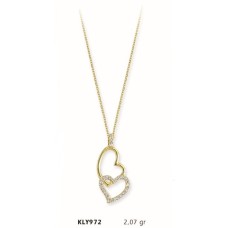 14 Ayar Altın Kalp Kolye KLY972