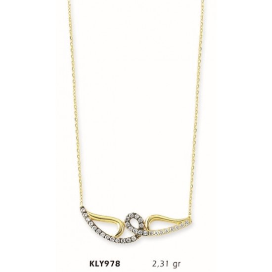 14 Ayar Altın Taşlı Kolye KLY978 14 Ayar Altın Taşlı Kolye KLY978