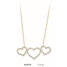 14 Ayar Altın Kalp Kolye KLY979