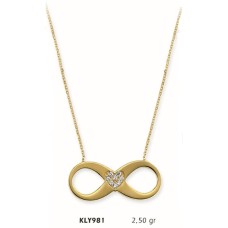 14 Ayar Altın Sonsuzluk Kolye KLY981