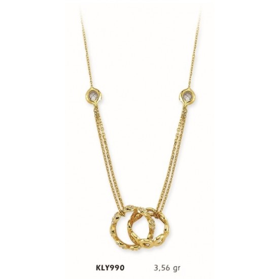 14 Ayar Altın Yüzük Kolye KLY990