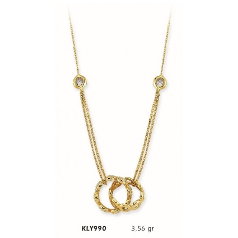 14 Ayar Altın Yüzük Kolye KLY990
