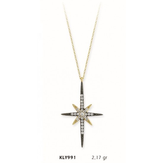 14 Ayar Altın Kuzey Yıldızı Kolye KLY991 14 Ayar Altın Kuzey Yıldızı Kolye KLY991