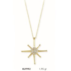 14 Ayar Altın Yıldız Kolye KLY992