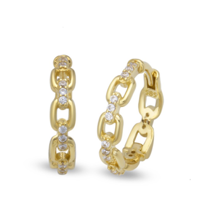 14 Ayar Altın Halat Küpe KP006 14 Ayar Altın Halat Küpe KP006