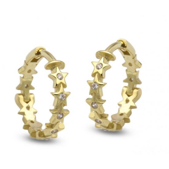 14 Ayar Altın Yıldız Küpe KP012