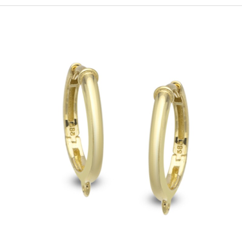 14 Ayar Altın Düz Küpe KP016 14 Ayar Altın Düz Küpe KP016