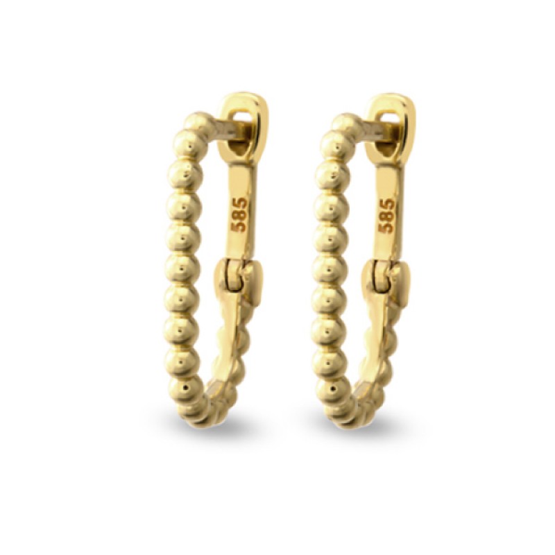 14 Ayar Altın Mini Top Küpe KP021