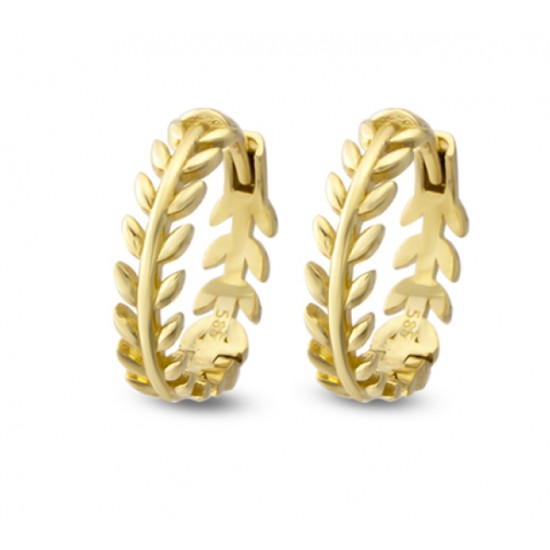 14 Ayar Altın Zeytin Dalı Küpe KP023