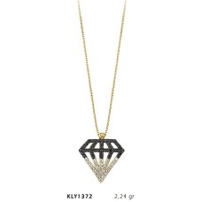 14 Ayar Altın Pırlanta Model Kolye KLY1372