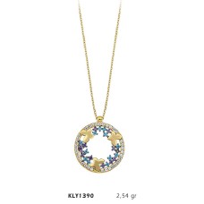 14 Ayar Altın Üç Kelebek Kolye KLY1390