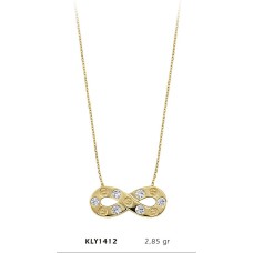 14 Ayar Altın Taşlı Sonsuzluk Kolye KLY1412