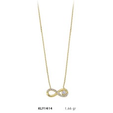 14 Ayar Altın Taşlı Sonsuzluk Kolye KLY1414