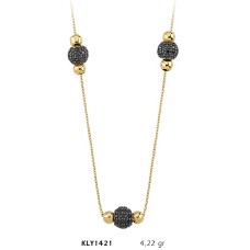 14 Ayar Altın Üç Top Kolye KLY1421