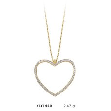 14 Ayar Altın Kalp Kolye KLY1440