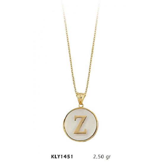 14 Ayar Altın Z Harfi Kolye KLY1451