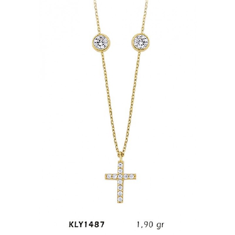 14 Ayar Altın Haç Kolye KLY1487