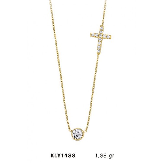 14 Ayar Altın Haç Kolye KLY1488