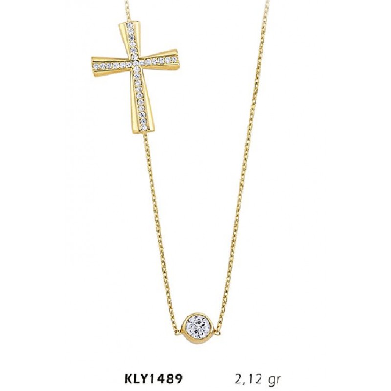 14 Ayar Altın Haç Kolye KLY1489