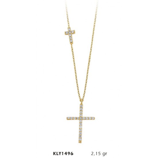 14 Ayar Altın Haç Kolye KLY1496