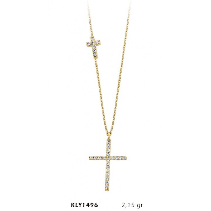 14 Ayar Altın Haç Kolye KLY1496