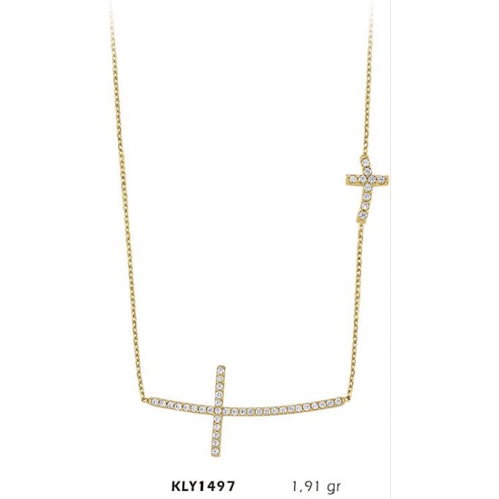 14 Ayar Altın Haç Kolye KLY1497