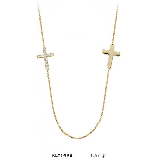 14 Ayar Altın Haç Kolye KLY1498