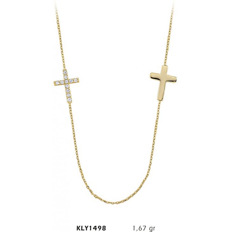 14 Ayar Altın Haç Kolye KLY1498