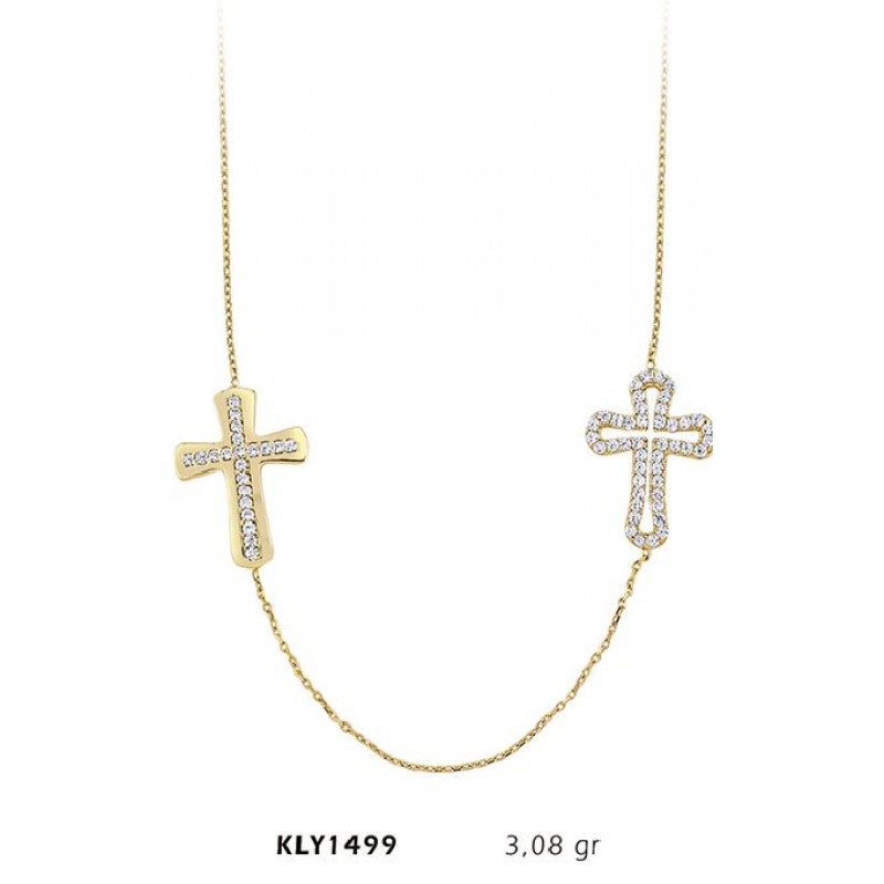 14 Ayar Altın Haç Kolye KLY1499