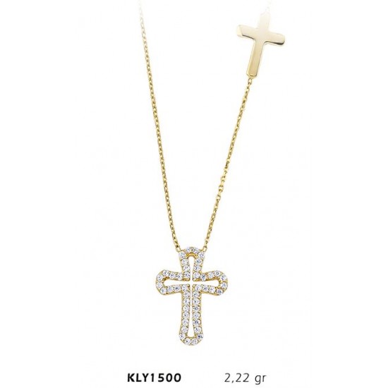 14 Ayar Altın Haç Kolye KLY1500