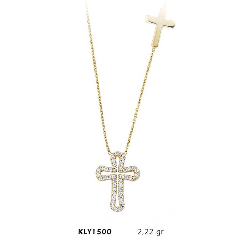 14 Ayar Altın Haç Kolye KLY1500